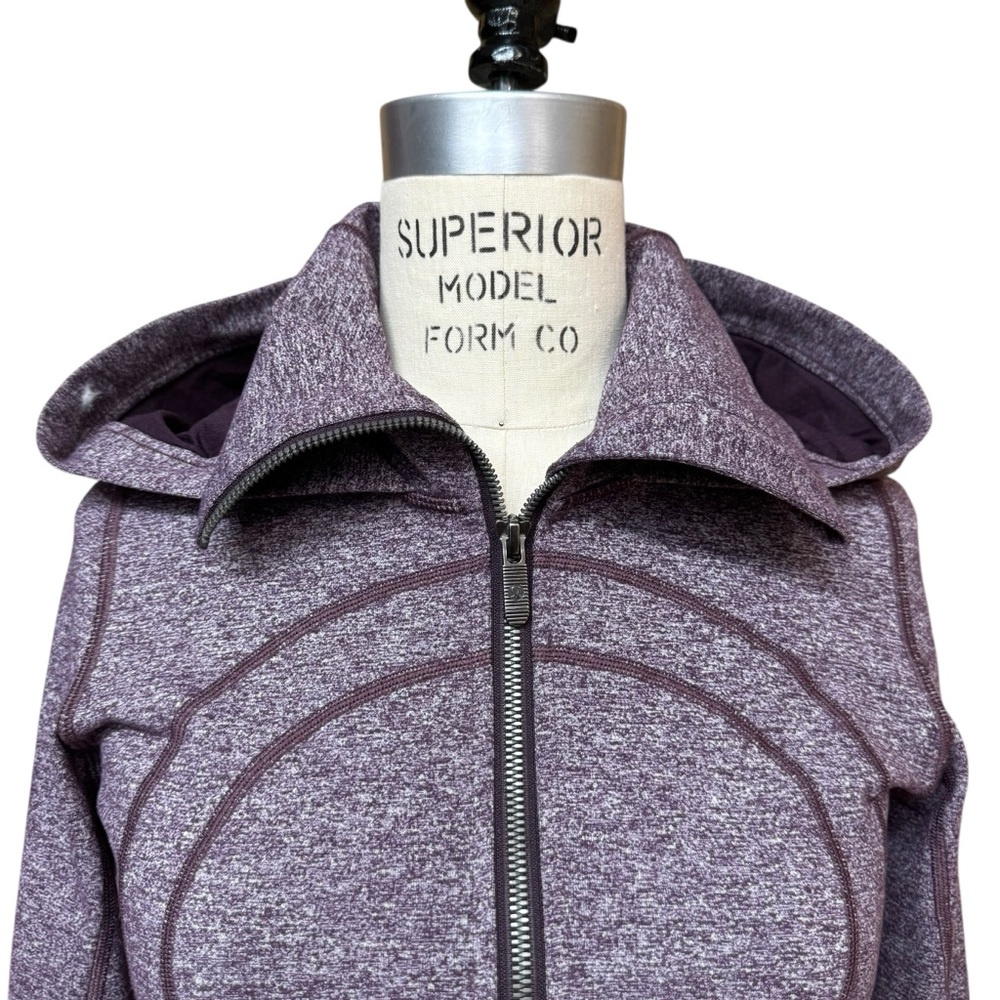 Lululemon Stride Jacket II Luon Hooded Size 4 Heathered Cherry Athleisure Yoga - Picture 5 of 16